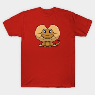 Cute Frilled Neck Lizard Cartoon Vector Icon Illustration T-Shirt